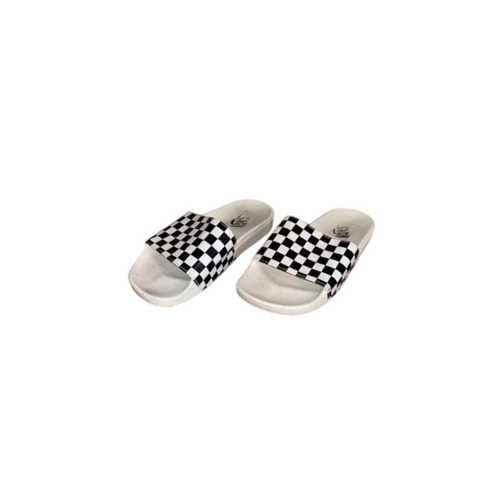 Vans Checkered Black and White Slide Sandals - Women’s Size 7